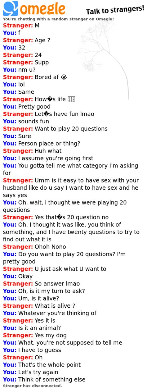 omegle game questions|A fun game of 20 questions : r/omegle